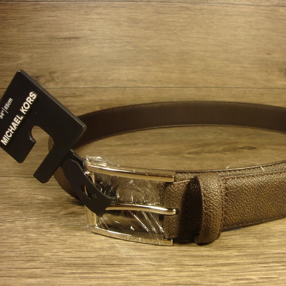 michael kors belt mens brown